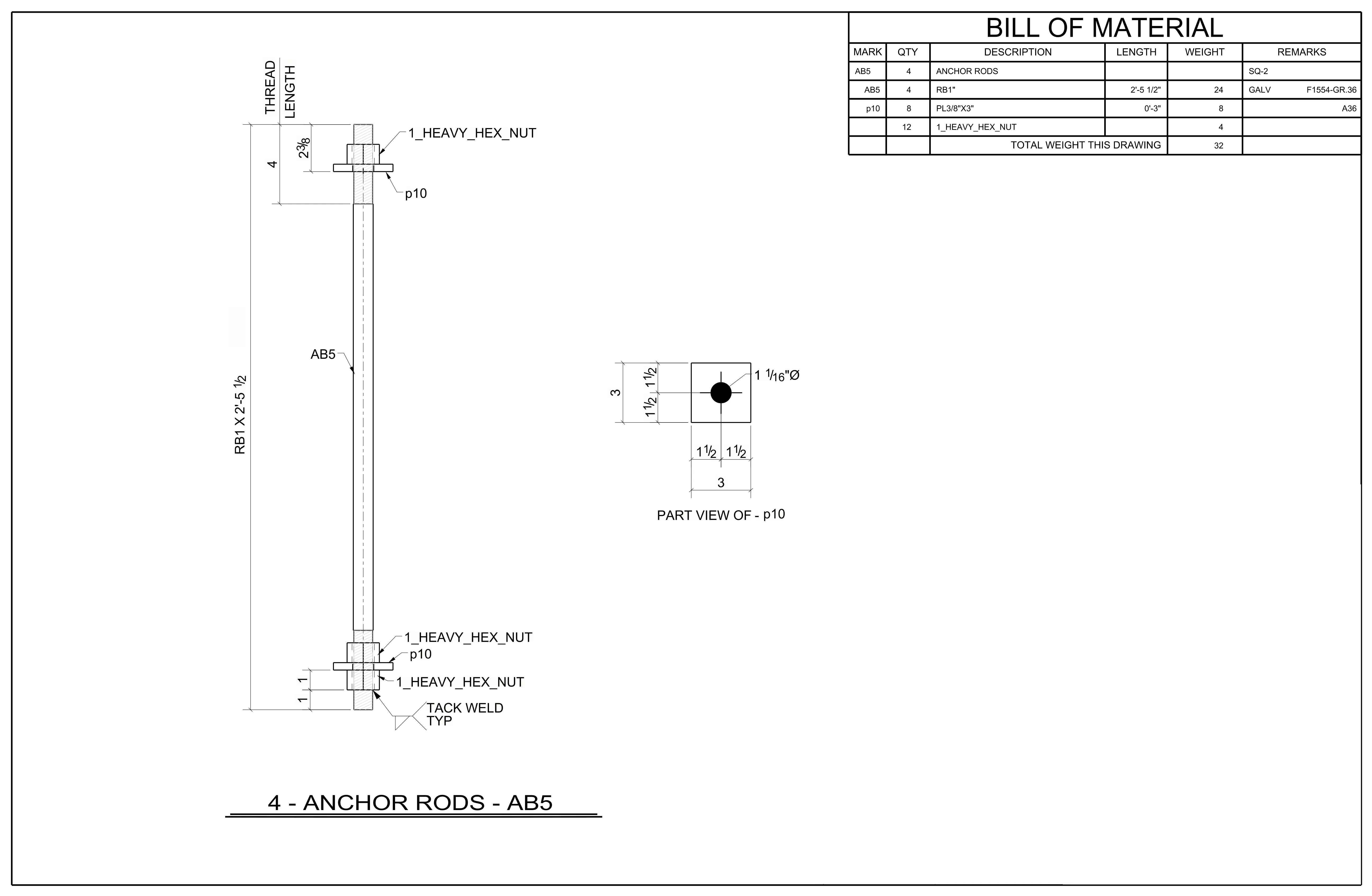 Structural Steel Shop Drawing